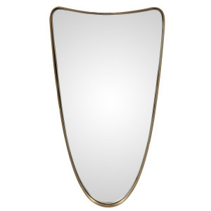 Oglinda ovala aurie din metal 31x61 cm Darwin Zago