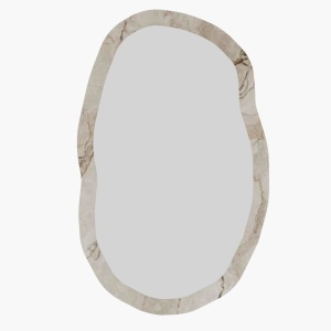 Oglinda ovala bej 52x86 cm Lossa The Home Collection