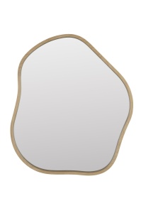 Oglinda ovala maro din bambus 55x60 cm Zem Quiet Object