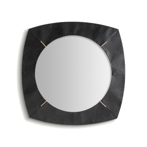 Oglinda patrata neagra din metal 143x143 cm Murren Vical Home