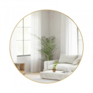 Oglinda rotunda maro alama din metal 86 cm Hubba Umbra