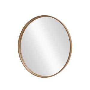 Oglinda rotunda maro deschis lemn 70 cm Portrait The Home Collection