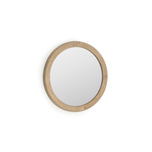 Oglinda rotunda maro din lemn 50 cm Alum Kave Home