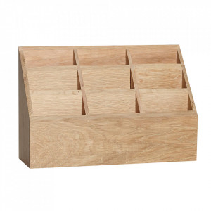 Organizator pentru birou maro din lemn Archive Hubsch