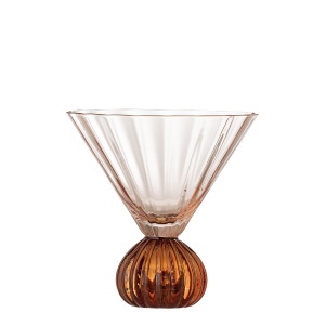 Pahar de cocktail roz din sticla 300 ml Taurin Bloomingville