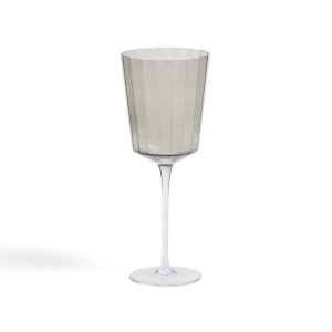 Pahar pentru vin gri din sticla 395 ml Clarien Kave Home