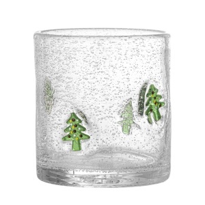 Pahar transparent/verde din sticla 370 ml Debra Bloomingville