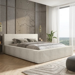 Pat bej din textil 160x200 cm Alma Boucle Quiet Object