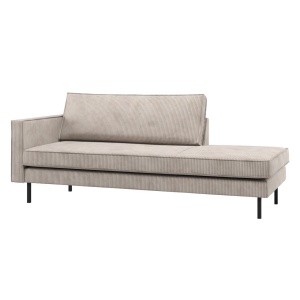 Pat de zi ecru din textil 203 cm Rodeo Rib Left Woood