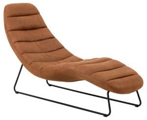 Pat de zi maro din piele ecologica 156 cm Chaplin Kentucky Actona Company