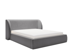 Pat gri din textil 120x200 cm Milord Komodo FURPOL