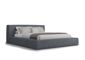 Pat gri din textil 140x200 cm Echo Komodo FURPOL