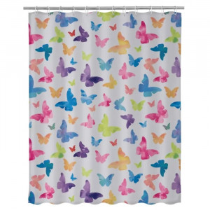 Perdea dus multicolora din poliester 180x200 cm Fly The Home Collection