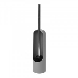 Perie toaleta cu suport gri din plastic Touch Umbra