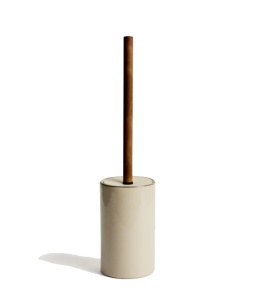 Perie toaleta ecru din ceramica 10x41 cm Noris Kave Home