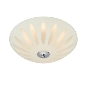 Plafoniera alb/argintiu din metal cu 2 becuri Petal Markslojd