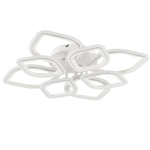 Plafoniera alba/argintie din metal cu 8 LED-uri Illumia Zuma Line