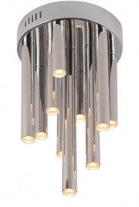 Plafoniera argintie din metal si plastic cu 10 LED-uri Organic Chrome Ceiling Small Maxlight