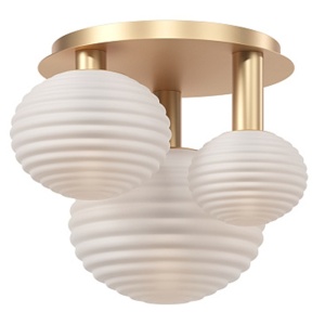 Plafoniera aurie din metal cu 3 becuri Reels Maytoni