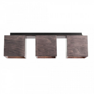 Plafoniera gri din metal cu 3 becuri Bit Quiet Object