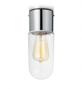 Plafoniera transparenta/argintie din sticla si metal Zen Silver Markslojd