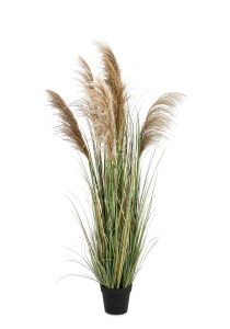 Planta artificiala cu ghiveci verde din plastic 170 cm Austorderia Pampas Bizzotto