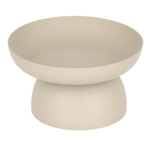 Platou cu picior bej din metal 14 cm Kaili Kave Home