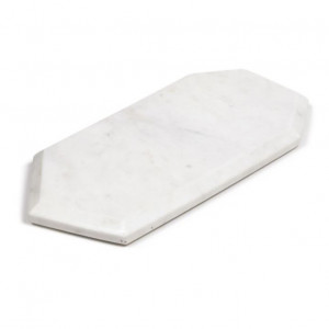 Platou pentru servire alb din marmura 15x29 cm Claria Kave Home