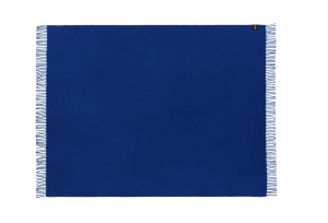 Pled albastru cobalt din fibre naturale 130x170 cm Ro FEST