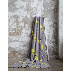 Pled galben/gri din fibre sintetice 110x140 cm Koala Bear The Home Collection