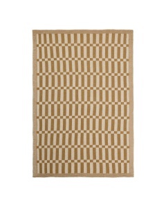 Pled ivoriu/verde din bumbac 130x170 cm Ately Kave Home