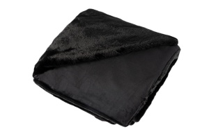 Pled negru din fibre sintetice 150x200 cm Heaven Lalee
