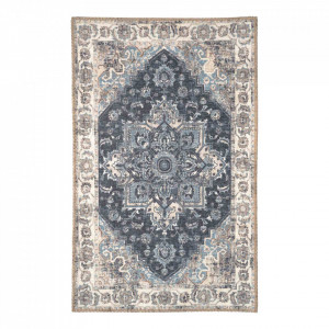 Pres intrare din fibre sintetice albastre 50x80 cm Havana Chenille House Nordic