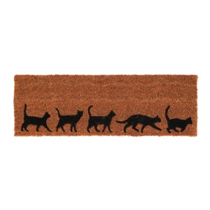 Pres intrare maro din fibre naturale 25x75 cm Cats Esschert Design