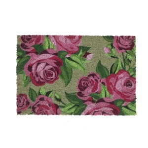 Pres intrare multicolor din fibre naturale 40x60 cm Floral Green Esschert Design