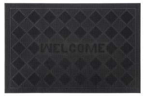 Pres intrare negru din fibre sintetice Manila Squares Lalee (diverse dimensiuni)