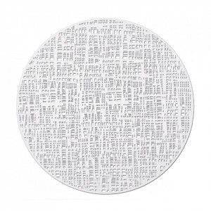 Protectie masa rotunda alba din plastic 38 cm Scribble Zeller