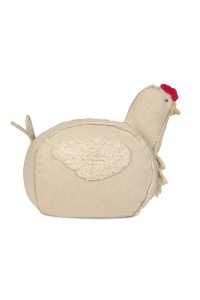 Puf asimetric din bumbac crem 40x60 cm Chicken Lorena Canals