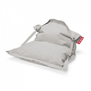 Puf dreptunghiular exterior gri deschis din textil 132x185 cm Buggle-Up Fatboy