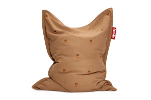 Puf dreptunghiular maro din catifea 120x155 cm Original Slim x Miffy Fatboy