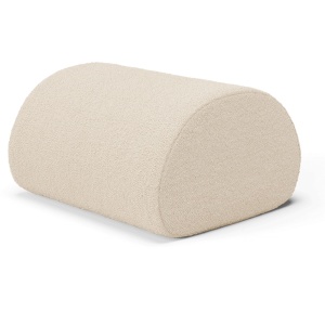 Puf oval crem din textil Rouli Ferm Living