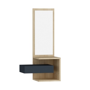 Raft cu oglinda maro stejar/gri antracit Stella The Home Collection