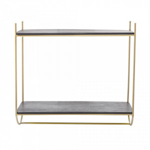 Raft gri/auriu din fier si lemn de mango 66 cm Carly Bloomingville
