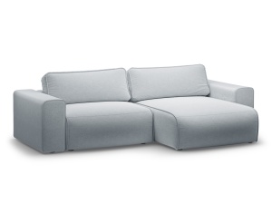 Right Corner Sofa With Bed Function And Box, "Victor", 3 Seats, Light Grey, 246x148x83 Made in Europe