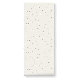 Rola tapet alb antic din hartie 53x1000 cm Dot Ferm Living