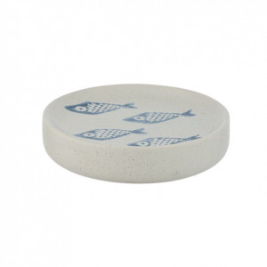Savoniera din ceramica bej/albastra 3x12 cm Aquamarine Wenko
