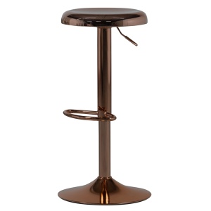 Scaun bar ajustabil din metal maro cupru Isaac Woood