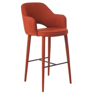 Scaun bar ajustabil din textil maro ruginiu Cosy Pols Potten