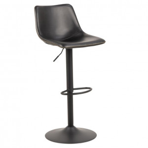 Scaun bar ajustabil negru din piele ecologica Oregon Quiet Object