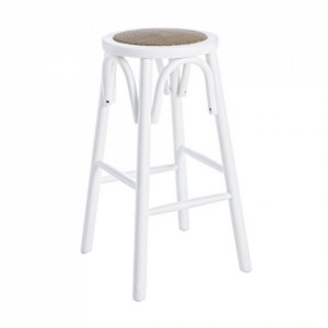 Scaun bar alb/maro din lemn Circle Bizzotto